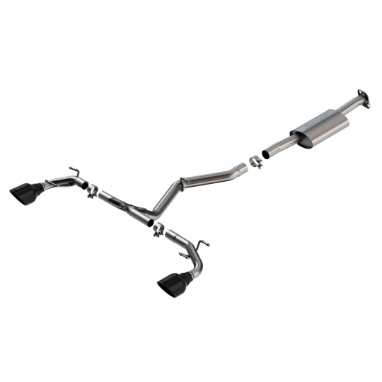 Borla Cat-Back výfukový systém "S-Type" pro Subaru BRZ 2,4l 4-válec RWD 2-dvéř. r.v. 2022-2023, typ koncovek: černé