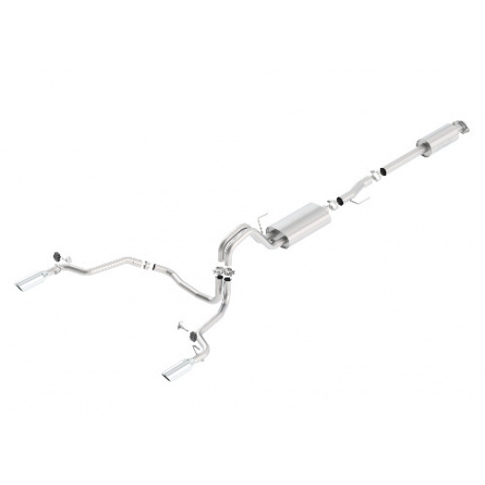 Borla Cat-Back výfukový systém "S-Type" typ 36 pro Ford F-150 2,7l/3,5l V6 EcoBoost (mimo Raptor)/5,0l V8 s automat. přev., EC/SB 78,8", CC/SHB 67", CC/SB 6,5´, r.v. od 15-20, typ koncovek: chromové