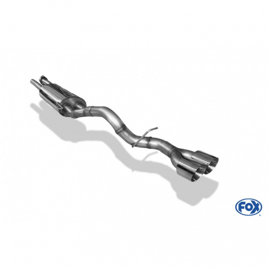Fox Sportauspuff výfukový systém od katalyzátoru s koncovkou 2x114 Typ 25 pro Hummer H2  s motorem 6.0 l