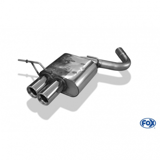 Fox Sportauspuff koncový tlumič výfuku s koncovkou 2x76 Typ 13 pro BMW řada 1 E87 s motorem 2.0 D