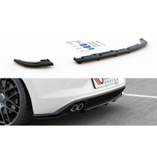 Maxton Design středový spoiler pod zadní nárazník s žebrováním pro Volkswagen Polo GTI Mk6, černý lesklý plast ABS Maxton Design středový spoiler pod zadní nárazník s žebrováním pro Volkswagen Polo GTI Mk6, černý lesklý plast ABS