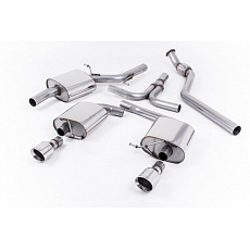 Milltek Sport homologovaný výfuk cat-back Dual-outlet pro Audi A5 Coupe S-line 2.0 TFSI 2WD a quattro (Manual) 2008-2024, typ koncovek: leštěné