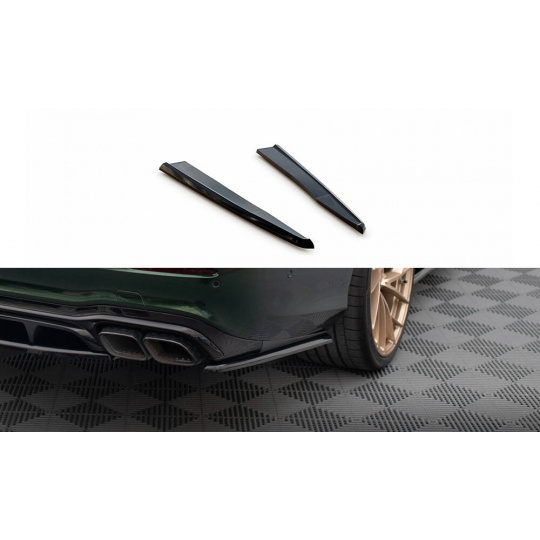 Maxton Design boční difuzory pod zadní nárazník pro Mercedes třída E W213 Facelift/63AMG, černý lesklý plast ABS