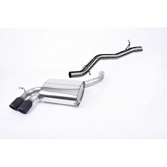 Milltek Sport výfukový systém cat-back bez rezonátoru (hlasitější) pro Audi S3 2.0 T quattro 3-dvéř. 8P 2006-2012, typ koncovek: GT-80 černá