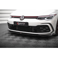 Maxton Design spoiler pod přední nárazník ver.7 pro Volkswagen Golf R-Line Mk8, černý lesklý plast ABS