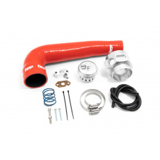 Forge Motorsport BOV ventil pro Škoda Octavia Mk2 1Z 2010-, barva hadice: červená, barva ventilu: stříbrná