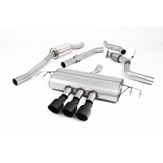 Milltek Sport výfukový systém cat-back s rezonátorem Road+ pro Honda Civic Type R FK8 2.0 i-VTEC (s OPF/GPF nebo bez OPF/GPF) 2017-2022, GT-100 černé koncovky