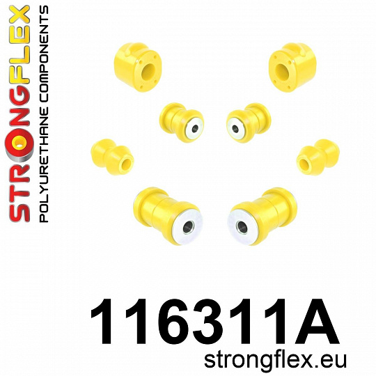 116311A: Strongflex Sada silentbloků předního zavěšení varianta SPORT 116311A: Strongflex Sada silentbloků předního zavěšení varianta SPORT
