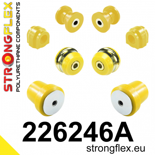 226246A: Strongflex Sada silentbloků předního zavěšení a zadního nosníku varianta SPORT