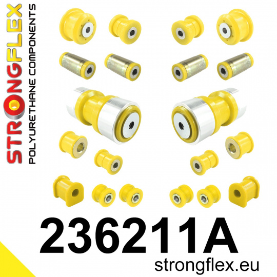 236211A: Strongflex Sada silentbloků zadního zavěšení varianta SPORT