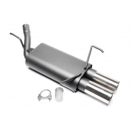 TA Technix sportovní výfuk Opel Corsa C 3/5dvéř. (00-06), 2x 76 mm rovná nerezová koncovka s pertlem