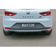 Maxton Design vložka zadního nárazníku pro Seat Leon Cupra Mk3, černý lesklý plast ABS Maxton Design vložka zadního nárazníku pro Seat Leon Cupra Mk3, černý lesklý plast ABS