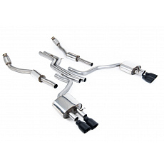 Milltek Sport výfukový systém cat-back bez rezonátoru (hlasitější) pro Audi S6 4.0 TFSI C7 quattro 2012-2018, typ koncovek: GT-100 černé