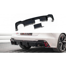 Maxton Design vložka zadního nárazníku pro Audi RS7 C8, černý lesklý plast ABS, verze pro tažné zařízení Maxton Design vložka zadního nárazníku pro Audi RS7 C8, černý lesklý plast ABS, verze pro tažné zařízení