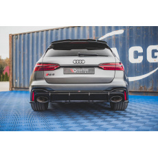 Maxton Design vložka zadního nárazníku pro Audi RS7 C8, černý lesklý plast ABS, verze pro tažné zařízení Maxton Design vložka zadního nárazníku pro Audi RS7 C8, černý lesklý plast ABS, verze pro tažné zařízení