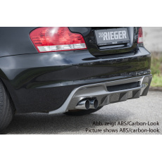 Rieger vložka zadního nárazníku pro BMW řada 1 E82, E88 kabriolet, kupé, plast ABS lakovaný do černé lesklé barvy, pro dvojitou koncovku vlevo Rieger vložka zadního nárazníku pro BMW řada 1 E82, E88 kabriolet, kupé, plast ABS lakovaný do černé lesklé barvy, pro dvojitou koncovku vlevo