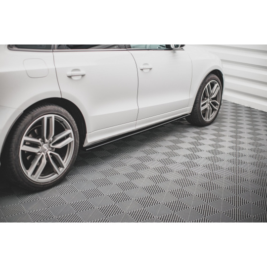 Maxton Design difuzory pod boční prahy pro Audi SQ5 Mk1, černý lesklý plast ABS