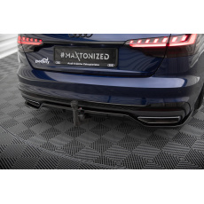 Maxton Design středový spoiler pod zadní nárazník s žebrováním v.2 pro Audi A4 B9 FL, černý lesklý plast ABS, S-Line Maxton Design středový spoiler pod zadní nárazník s žebrováním v.2 pro Audi A4 B9 FL, černý lesklý plast ABS, S-Line