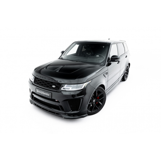 Maxton Design spoiler pod přední nárazník pro Land rover Range Rover Sport SVR Mk2 Facelift, černý lesklý plast ABS