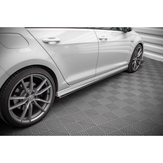 Maxton Design "Street Pro" difuzory pod boční prahy pro Volkswagen Golf R Mk7, plast ABS bez povrchové úpravy