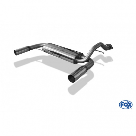 Fox Sportauspuff koncový tlumič výfuku s koncovkou 1x76 Typ 10 na obou stranách pro Honda Civic III s motorem EC8/9 ED6/7/9 EE8/9 Fox Sportauspuff koncový tlumič výfuku s koncovkou 1x76 Typ 10 na obou stranách pro Honda Civic III s motorem EC8/9 ED6/7/9 EE8/9