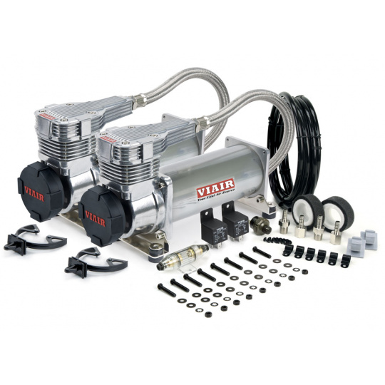 Dual Pack balení vzduchových kompresorů VIAIR 485C, 100% prac. cyklus při 200 PSI, barva: Platinum Dual Pack balení vzduchových kompresorů VIAIR 485C, 100% prac. cyklus při 200 PSI, barva: Platinum