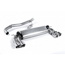 Milltek Sport výfukový systém cat-back GPF Back - bez rezonátoru (hlasitější) pro Audi S3 2.0 TFSI quattro 3-dvéř. 8V.2 (s GPF) 2019-2020, dvojité, kulaté, typ koncovek: GT-100 leštěné