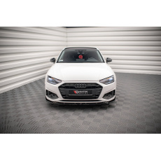 Maxton Design spoiler pod přední nárazník pro Audi A4 B9 FL, černý lesklý plast ABS