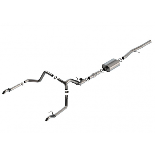 Borla Cat-Back výfukový systém "ATAK" pro GMC Sierra 1500 AT4X, 6,2L V8, automat, 4WD, CC s SB (5'9'') 147,4'' WB, r.v. 2024-2025
