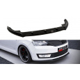 Maxton Design spoiler pod přední nárazník pro Škoda Rapid, carbon-Look