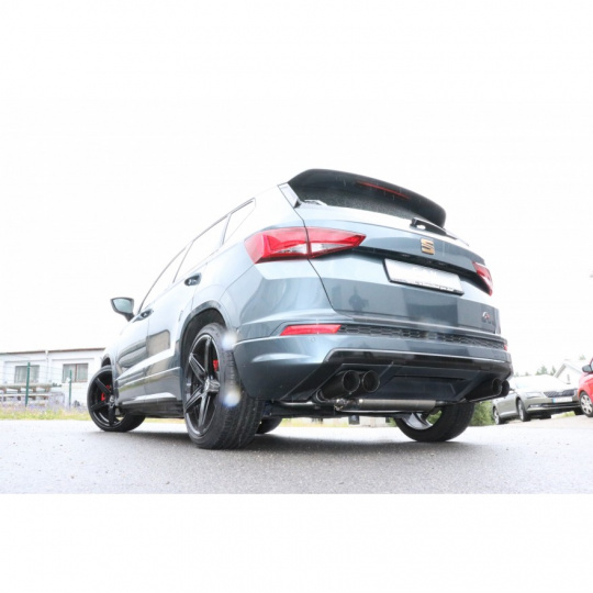 Fox Sportauspuff koncový tlumič výfuku s koncovkou 2x90 Typ 25 černá na obou stranách pro Seat Ateca 4x2 03/2017- s motorem 1.4 Fox Sportauspuff koncový tlumič výfuku s koncovkou 2x90 Typ 25 černá na obou stranách pro Seat Ateca 4x2 03/2017- s motorem 1.4