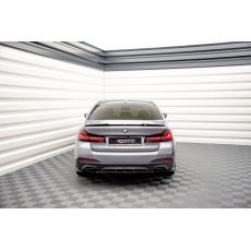 Maxton Design středový spoiler zadního nárazníku pro BMW řada 5 G30 FL, černý lesklý plast ABS, M-pack Maxton Design středový spoiler zadního nárazníku pro BMW řada 5 G30 FL, černý lesklý plast ABS, M-pack