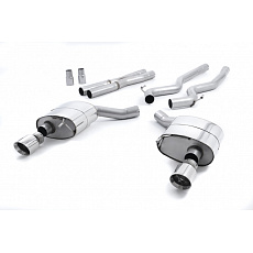 Milltek Sport výfukový systém cat-back dvojitý výstup bez rezonátoru (hlasitější) pro Ford Mustang 5.0 V8 GT (Fastback) 2015-2018, GT-100 leštěné koncovky