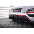Maxton Design "Street Pro" difuzor zadního nárazníku pro Hyundai Kona N Mk1, plast ABS bez povrchové úpravy, s černou a červenou linkou