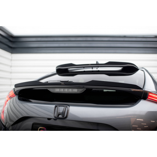 Maxton Design spodní prodloužení spoileru pro Honda Civic Mk10 Sport, černý lesklý plast ABS