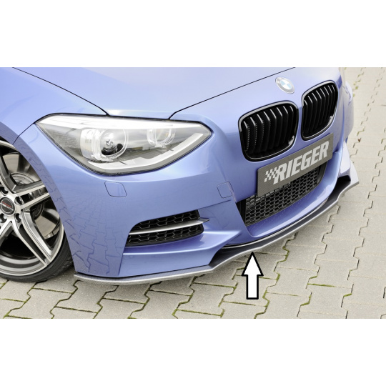 Rieger lipa pod přední nárazník pro BMW řada 1 F20, F21 sedan / 2-dvéř., sedan / 4-dvéř. před faceliftem, 09/11-03/2015, 09/12-03/2015, plast ABS s povrchovou úpravou Carbon-Look
