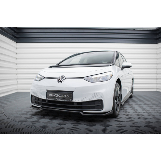 Maxton Design spoiler pod přední nárazník pro Volkswagen ID.3 Mk1, černý lesklý plast ABS