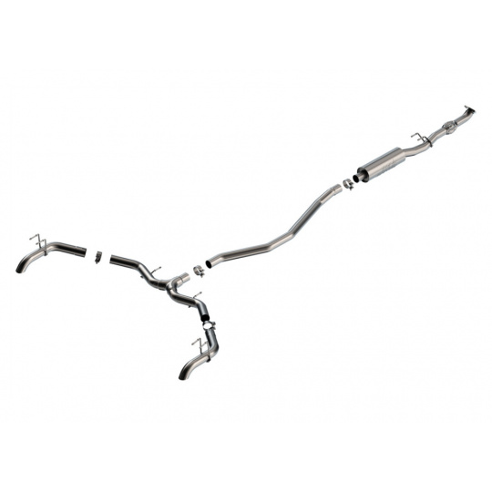 Borla Cat-Back výfukový systém "S-Type" pro Honda Civic EX/Touring 1.5L, Turbo, automat, FWD, 4-dveř., 2022-2023 sedan