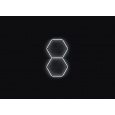 Kompletní LED hexagonové svítidlo bílé 4500 K, rozměr: 2 elementy 97 x 168 cm