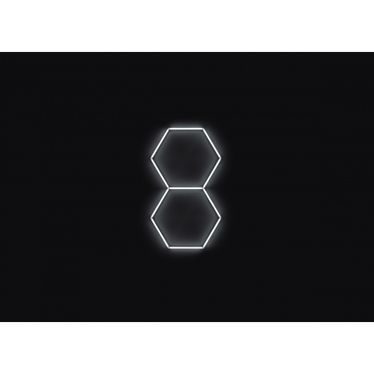Kompletní LED hexagonové svítidlo bílé 4500 K, rozměr: 2 elementy 97 x 168 cm