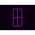 Kompletní LED čtyřhranné svítidlo růžové, rozměr: 4 elementy 88 x 234 cm