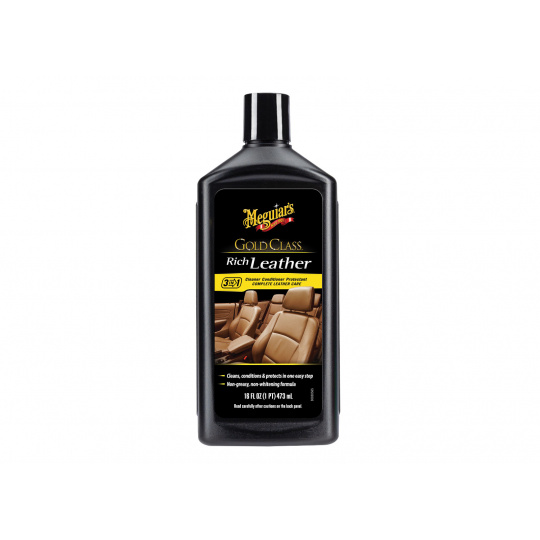 Meguiar's Gold Class Rich Leather Cleaner/Conditioner - čistič a kondicionér na přírodní i umělou kůži, 473 ml