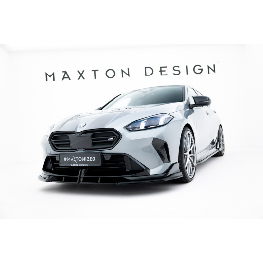 Maxton Design spoiler pod přední nárazník ver.2 pro BMW řada 1 F70, černý lesklý plast ABS, M135i M Performance