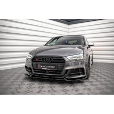 Maxton Design spoiler pod přední nárazník pro Audi S3 8V FL, černý lesklý plast ABS, Sportback