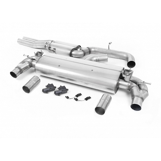 Milltek sport ValveSonic výfukový systém cat-back bez rezonátoru pro Audi RS3 Sedan 400PS (8V MQB) - bez OPF/GPF 2017-2024, typ koncovek: oválné černé