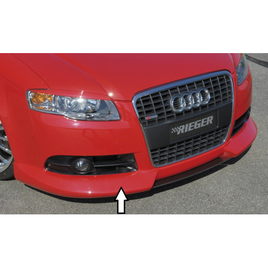 Rieger spoiler pod přední nárazník pro Audi A4 8E avant, sedan po faceliftu, r.v. 11/04-, plast ABS bez povrchové úpravy, bez žebrování