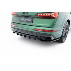Maxton Design spoiler pod zadní nárazník s žebrováním pro Audi Q7 Mk2 S-Line Facelift, černý lesklý plast ABS Maxton Design spoiler pod zadní nárazník s žebrováním pro Audi Q7 Mk2 S-Line Facelift, černý lesklý plast ABS