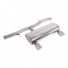 Milltek Sport výfukový systém cat-back bez rezonátoru (hlasitější). Vyžadije difuzor pro 2 koncovky z modelu 165Kw pro Audi TT 180 / 225 quattro Coupe/Roadster 1998-2006, leštěné koncovky