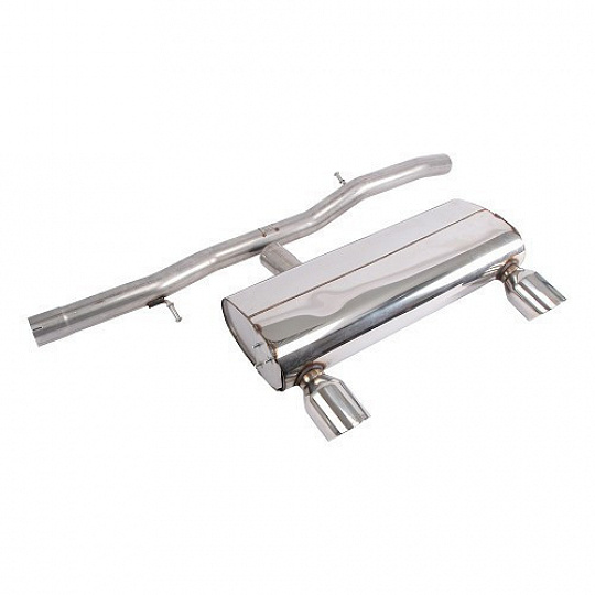 Milltek Sport výfukový systém cat-back bez rezonátoru (hlasitější). Vyžadije difuzor pro 2 koncovky z modelu 165Kw pro Audi TT 180 / 225 quattro Coupe/Roadster 1998-2006, leštěné koncovky