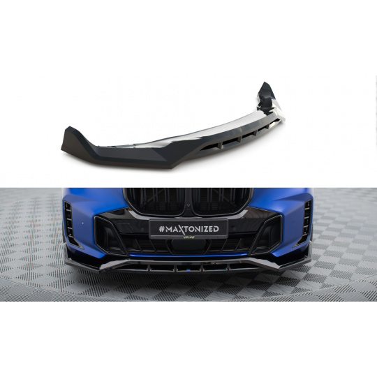 Maxton Design spoiler pod přední nárazník ver.2 pro BMW X5 G05 Facelift, černý lesklý plast ABS